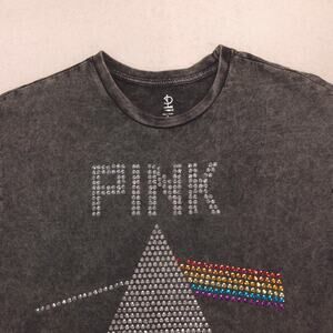 Pink Floyd Band Graphic Short Sleeve T Shirt Womens Size Large L Gray